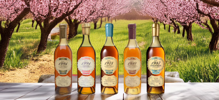Five Prunier vintage cask strength cognacs