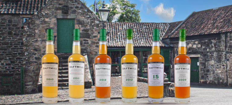 Daftmill tasting lineup and distillery